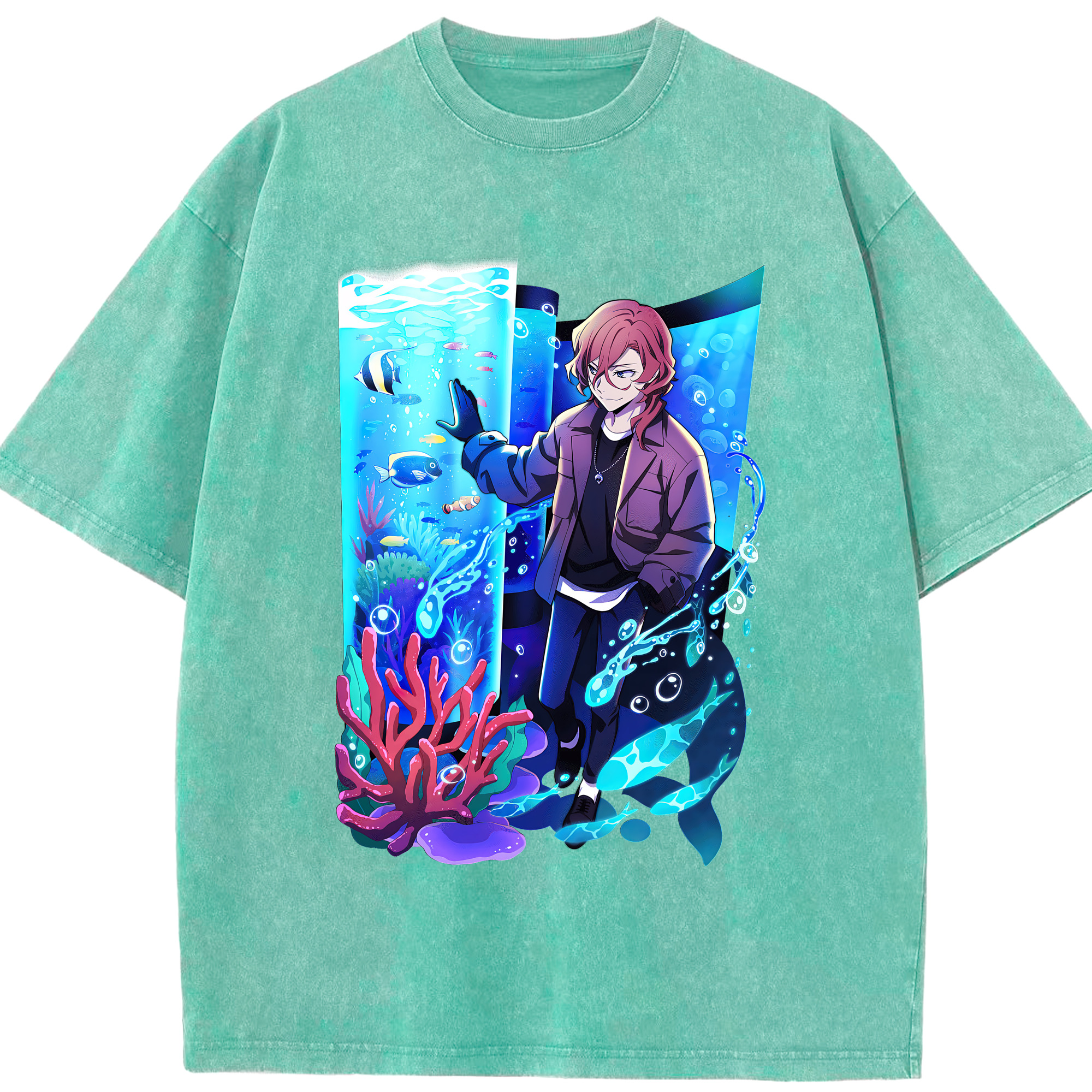 （画像用） 文豪ストレイドッグス Bungo Stray Dogs 綿100% ヴィンテージ風 半袖Tシャツ（フロントプリント）